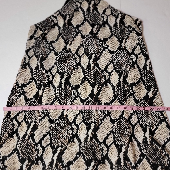 Almost Famous Snake Print Halter Neck Maxi Dress Black Beige Size 1x - Picture 10 of 12